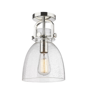 Downtown Urban One Light Semi-Flush Mount in Polished Nickel (405|410-1F-PN-G412-8SDY)