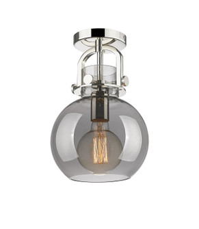 Downtown Urban One Light Semi-Flush Mount in Polished Nickel (405|410-1F-PN-G410-8SM)