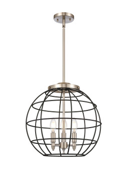 Essex Three Light Pendant in Satin Nickel (405|221-3S-SN-CE-16-BK)