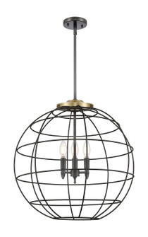 Essex Three Light Pendant in Black Antique Brass (405|221-3S-BAB-CE-22-BK)