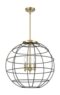 Essex Three Light Pendant in Antique Brass (405|221-3S-AB-CE-22-BK)