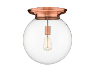 Essex One Light Flush Mount in Antique Copper (405|221-1F-AC-G202-14)