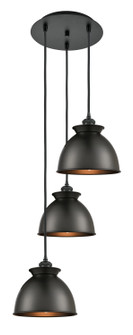 Ballston Three Light Pendant in Matte Black (405|113B-3P-BK-M14-BK)