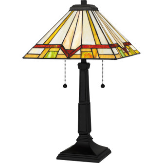 Tiffany Two Light Table Lamp in Matte Black (10|TF16140MBK)