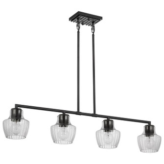 Destin Four Light Island Pendant in Black / Silver Accents (72|60-7704)