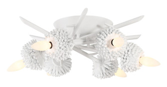 North Fork by Robin Baron Six Light Flush Mount in Sand White (7|5904-655)