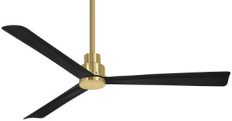 Simple 52'' Ceiling Fan in Soft Brass With Coal Blades (15|F787-SBR/CL)