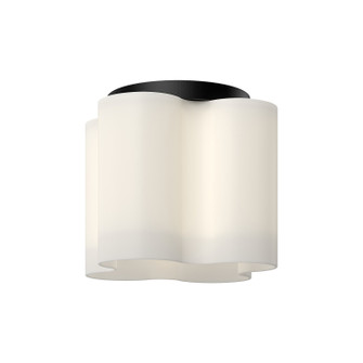 Clover LED Flush Mount in Black/Opal Glass (347|FM54809-BK/OP)
