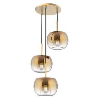 Samar Three Light Chandelier in Brushed Gold/Copper (347|CH57514-BG/CP)