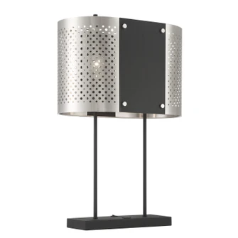 Noho by Robin Baron Two Light Table Lamp in Brushed Nickel With Sand Coal Highlights (42|P5532-420)