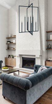 Andrew Eight Light Foyer Chandelier in Matte Black (8|L1188 MBLACK)