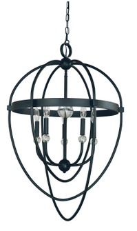 Elizabeth Five Light Chandelier in Matte Black (8|L1152 MBLACK)