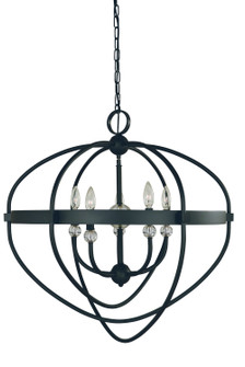 Elizabeth Five Light Chandelier in Matte Black (8|L1150 MBLACK)