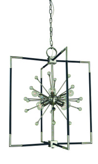 Zeta Eight Light Chandelier in Brushed Nickel with Matte Black Accents (8|L1118 BN/MBLACK)