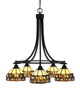 Paramount Five Light Chandelier in Matte Black (200|3415-MB-9975)