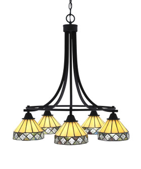 Paramount Five Light Chandelier in Matte Black (200|3415-MB-9405)