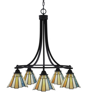 Paramount Five Light Chandelier in Matte Black (200|3415-MB-9335)