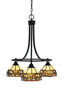Paramount Three Light Chandelier in Matte Black (200|3413-MB-9975)