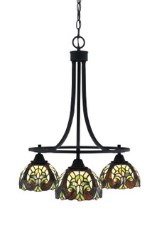 Paramount Three Light Chandelier in Matte Black (200|3413-MB-9945)