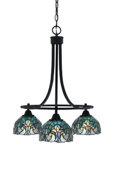 Paramount Three Light Chandelier in Matte Black (200|3413-MB-9925)