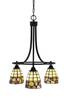 Paramount Three Light Chandelier in Matte Black (200|3413-MB-9735)