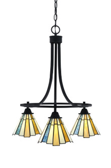 Paramount Three Light Chandelier in Matte Black (200|3413-MB-9335)