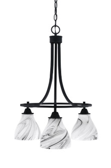 Paramount Three Light Chandelier in Matte Black (200|3413-MB-4769)