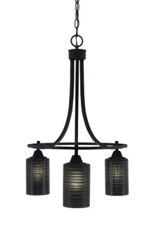 Paramount Three Light Chandelier in Matte Black (200|3413-MB-4069)