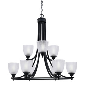 Paramount Nine Light Chandelier in Matte Black (200|3409-MB-500)