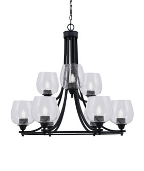 Paramount Nine Light Chandelier in Matte Black (200|3409-MB-4810)