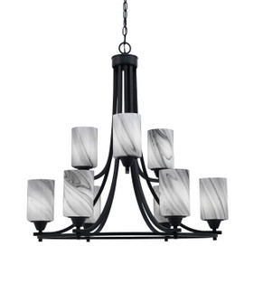 Paramount Nine Light Chandelier in Matte Black (200|3409-MB-3009)