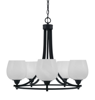 Paramount Five Light Chandelier in Matte Black (200|3405-MB-4811)