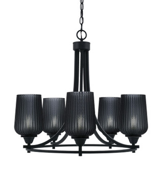 Paramount Five Light Chandelier in Matte Black (200|3405-MB-4252)