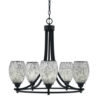 Paramount Five Light Chandelier in Matte Black (200|3405-MB-4165)