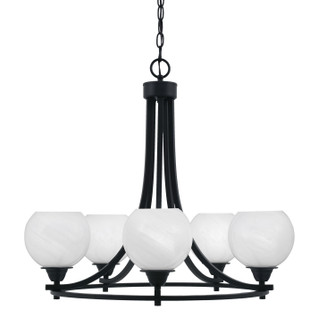 Paramount Five Light Chandelier in Matte Black (200|3405-MB-4101)