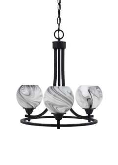 Paramount Three Light Chandelier in Matte Black (200|3403-MB-4109)