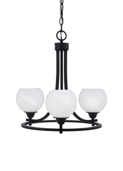 Paramount Three Light Chandelier in Matte Black (200|3403-MB-4101)