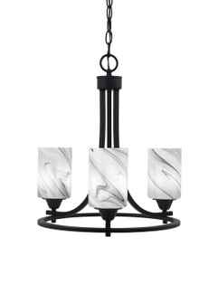 Paramount Three Light Chandelier in Matte Black (200|3403-MB-3009)