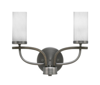 Monterey Two Light Bath Bar in Graphite & Painted Distressed Wood-look Metal (200|2912-GPDW-811)