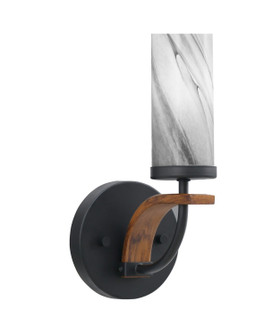 Monterey One Light Wall Sconce in Matte Black & Painted Wood-look (200|2911-MBWG-802)
