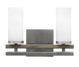Belmont Two Light Bath Bar in Graphite & Painted Distressed Wood-look Metal (200|2712-GPDW-811)