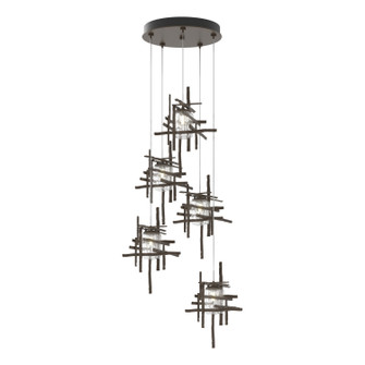 Tura Tura 5-Light Seeded Glass Pendant in Bronze (39|131126-SKT-STND-05-II0728)