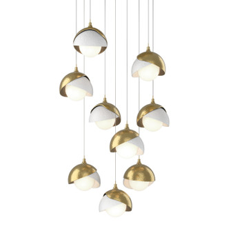 Brooklyn Brooklyn 9-Light Double Shade Pendant in Modern Brass (39|131105-SKT-LONG-86-02-GG0711)