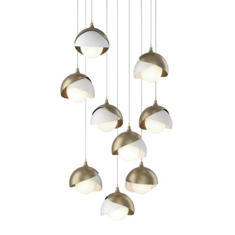 Brooklyn Brooklyn 9-Light Double Shade Pendant in Soft Gold (39|131105-SKT-LONG-84-02-GG0711)