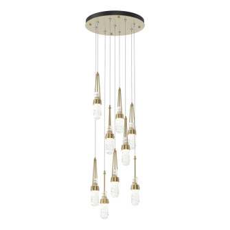 Link Link 9-Light Blown Glass Pendant in Ink (39|131100-SKT-STND-89-YG0434)