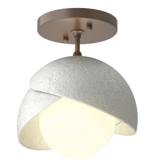 Brooklyn Brooklyn 1-Light Double Shade Semi-Flush in Bronze (39|121377-SKT-05-82-GG0711)
