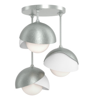 Brooklyn Brooklyn 3-Light Double Shade Semi-Flush in Vintage Platinum (39|121374-SKT-82-02-GG0711)