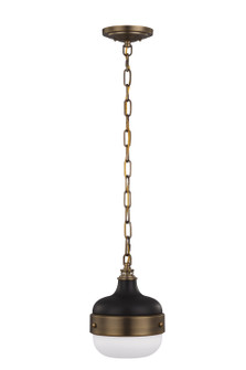 Cadence One Light Pendant in Dark Antique Brass / Matte Black (1|P1282DAB/MB)