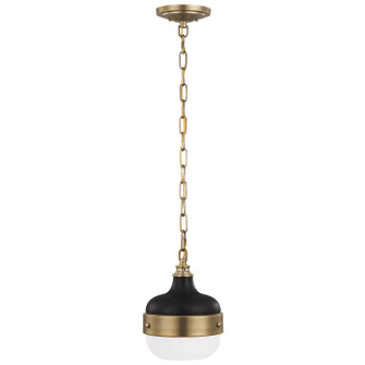 Cadence One Light Pendant in Dark Antique Brass / Matte Black (1|P1282DAB/MB)