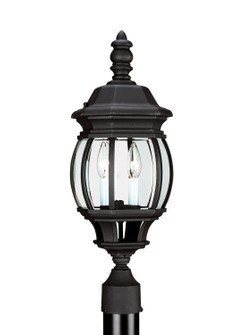 Wynfield Two Light Outdoor Post Lantern in Black (1|82200EN-12)